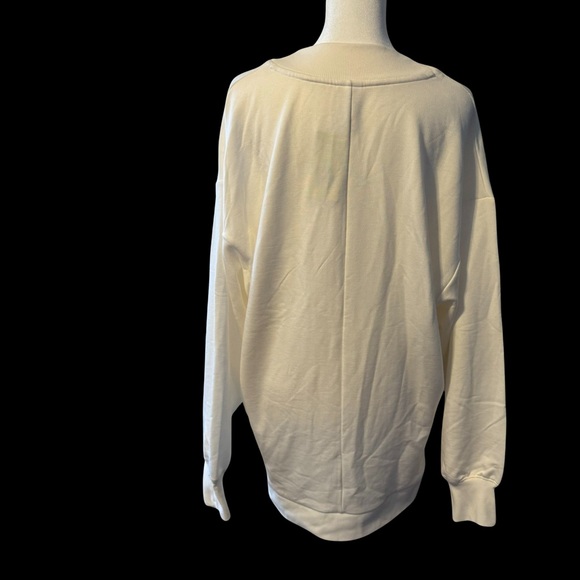 French Terry Cardigan Cream Sz XS - Picture 13 of 15